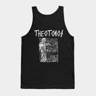 Theotokos Mary Punching The Devil Slayer Parody Tank Top